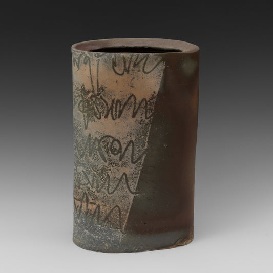 (#11) Asemic Barrel Vase